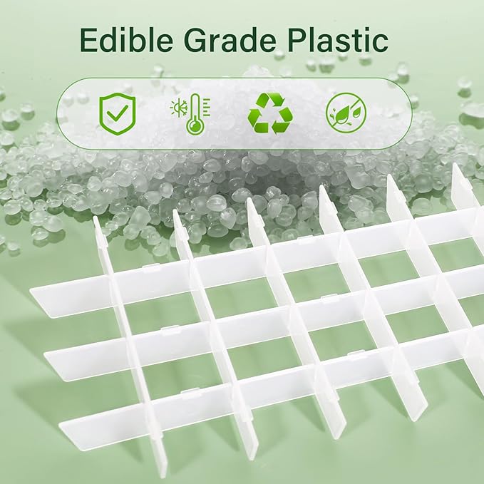 2 Sets Freeze Dryer Tray Dividers Medium, Freeze Dryer Accessories for Harvest Right, Non-Stick Dividers for Fruits, Vegetables, Meals (White)