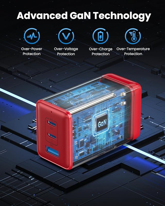 150W USB C Charger Block,GaN III Compact Foldable Wall Charger 3 Port Fast Charging Station,PD QC PPS Portable USB C Hub 100W Laptop Adapter for MacBook Pro/Air,iPad,iPhone 17/Pro,Galaxy S24,Dell etc