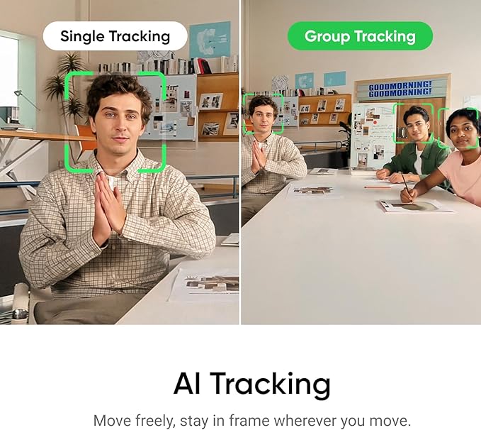 Insta360 Link 2 Tripod Bundle - PTZ 4K Webcam for PC/Mac, 1/2" Sensor, AI Tracking, HDR, AI Noise-Canceling Mic, Gesture Control for Streaming, Video Calls, Gaming, Works with Zoom, Teams, Twitch