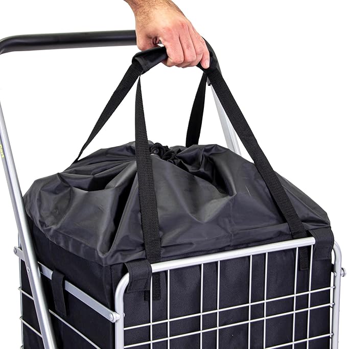 dbest Products Cruiser Cart Deluxe Premium Liner Bag 15. 5" X 17" X 20. 5" (Only Cover, Handcart not Included) Shopping Laundry with Easy Detachable Hook and Loop Attachments.
