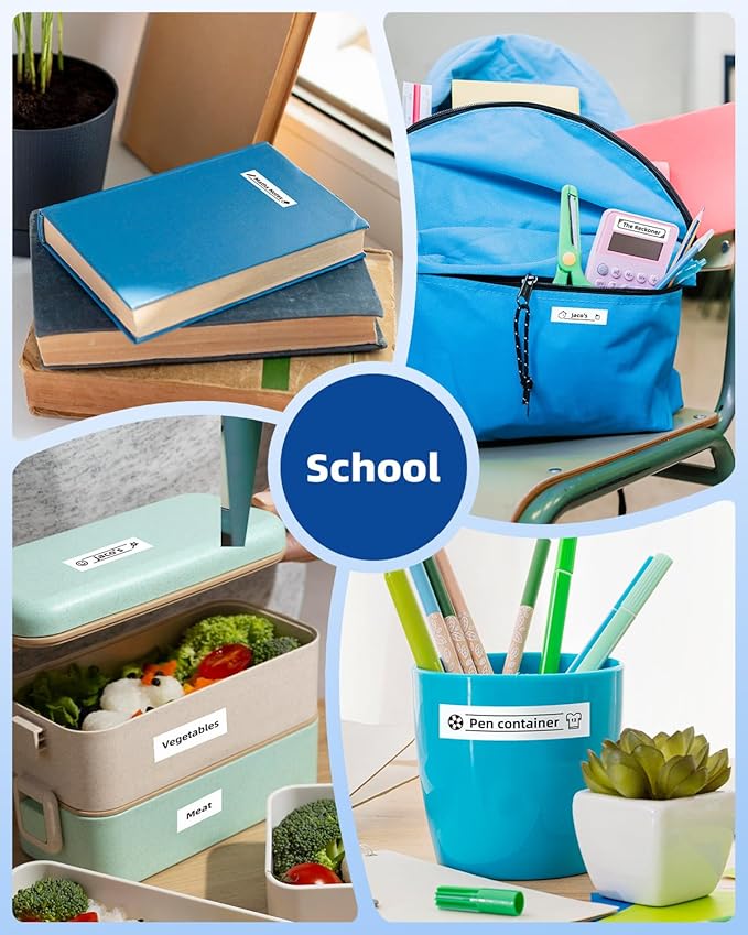 Label KINGDOM 18mm 0.7 Inch Laminated White Tape Replace for Brother Label Maker Tape TZe-241 Compatible with P Touch TZ TZe 3/4" Black on White TZE241 for PTD410 PT-D400 PT-D610BT PTD600, 3-Pack