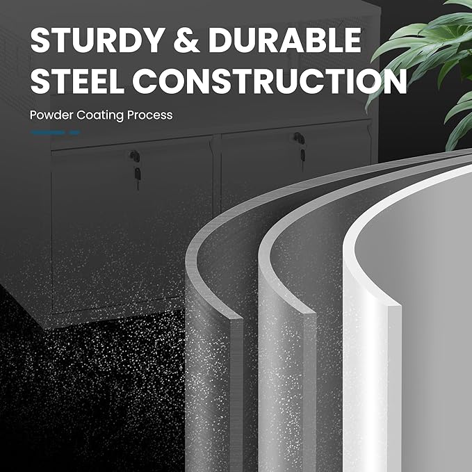 MIIIKO File Cabinet with Storage 2 Drawers, Rolling File Cabinet for Home Office, Metal White 2 Drawers Storage with Shelf, for Printer, Letter A4 File Organizer