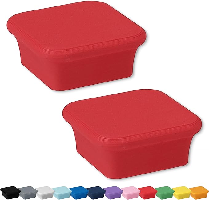 Glassboard Studio MiniBar Magnet - Strong Neodymium Rare Earth Magnets for Fridge, Whiteboard, Locker & Magnetic Glassboards - Ideal for Crafting & Office Use - Strong Fridge Magnets (Cherry Red, 2)