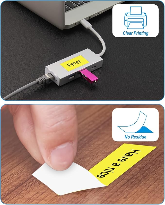 Weemay 3 Pack TZe651 24mm Black on Yellow Label Tape Compatible with Brother P-Touch Label Maker Tape TZe-651 TZe 651 TZ-651 TZ651 for PT-E500 PT-D600 PT-P750W PT-P900W Printer, 1 in x 26.2 ft