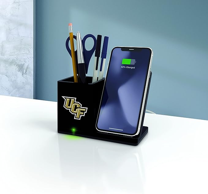 SOAR NCAA Unisex Cell Phone Wireless Charging Stand and Desktop Organizer