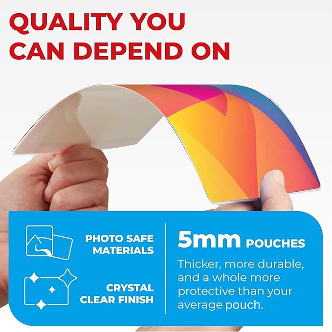 5MIL Thermal Laminating Sheets (100 Count) 11.5x17.5 inch, Dry-Erase Friendly Laminating Pouches, Compatible with Laminators, Crystal Clear Laminated Finish