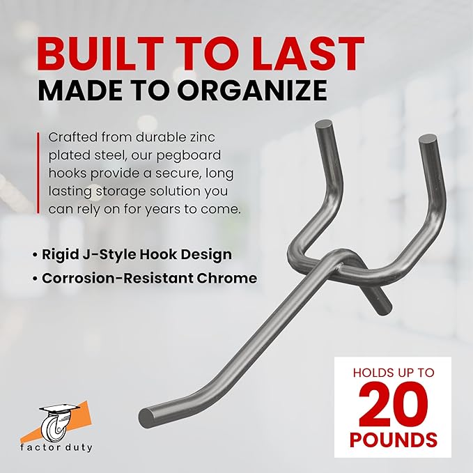 200 Pack PEG Board Pegboard Shelving Hooks 2" Length Wholesale Lot PEG Hooks