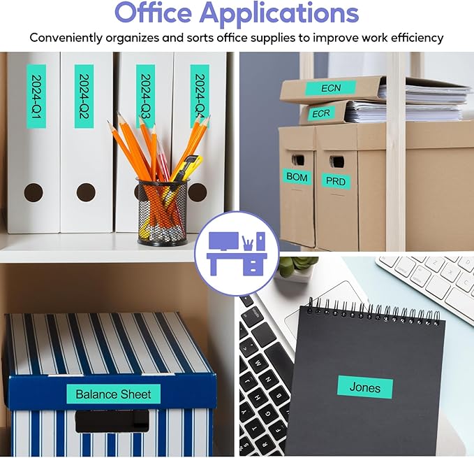 NineLeaf 4 Pack Compatible for Brother P-Touch M Tape M-K731 M-K731S MK731 M731 12mm 0.47'' Black on Green Label Tape for PT-70BBVP PT-70BMH PT-70HK PT-70HOL PT-70HOT Label Maker