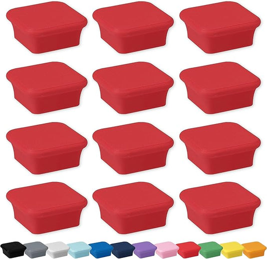 Glassboard Studio MiniBar Magnet - Strong Neodymium Rare Earth Magnets for Fridge, Whiteboard, Locker & Magnetic Glassboards - Ideal for Crafting & Office Use - Strong Fridge Magnets (Cherry Red, 12)