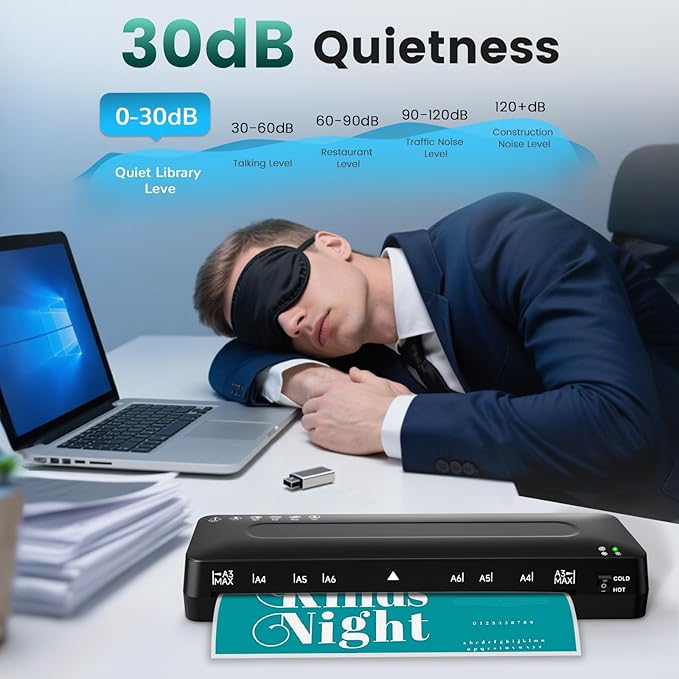 Laminator Machine 11x17 Laminator - 13 Inch Cold Thermal Laminators Machine with Laminating Sheets, A3 Personal Laminators for Teachers, Laminating Machine 90s Warm-Up No Jam for Home Office School