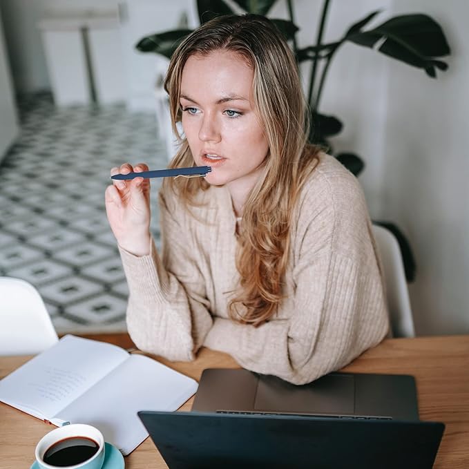 WY WENYUAN Writing Pens, Fine Point Smooth, Personalized Ballpoint Pens Bulk, Flair Teacher Pens, Black Ink 1.0 mm Journaling Pen, Aesthetic Gift School Office Supplies for Note Taking