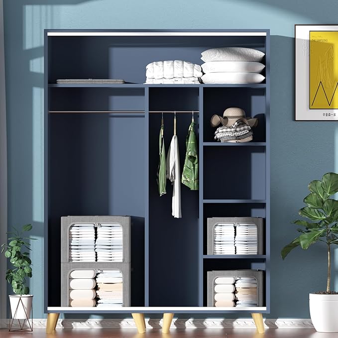 CYhom Extra Large Clothes Storage Bins - Linen Fabric Foldable Stackable Container Organizer Set with Clear Window & Carry Handles & Metal Frame (Dark Gray, Extra Large-100L)