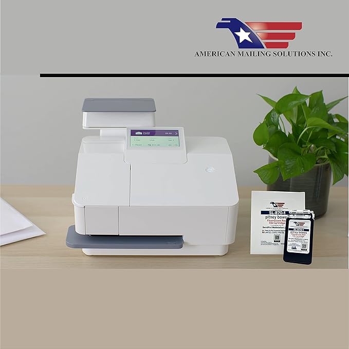 AMERICAN MAILING SOLUTIONS INC. | 3-Pack | PB SL-870-1 Red Fluorescent Ink Cartridge Replacement for SendPro Mailstation (CSD1) Postage Meter…