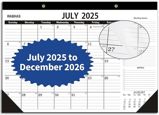 Desk Calendar 2025-2026,July 2025 to December 2026, Desk calendar 2025-2026 with to-do list,Calendar 2025 18 Months,17" x 12" for Home or Office.