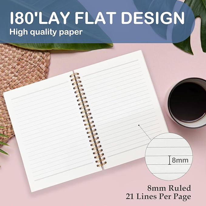 SNNDER You Got This Spiral Notebooks, Inspirational Journaling Notebook for Women Men, Motivational Journals for Writing, Beige Notebook for Note Taking, Employee Gifts Notebopoks, 5.5x8.3 Inch