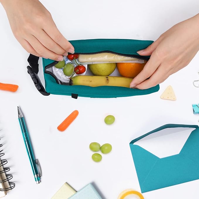 Cerbonny Small Cooler Bag Freezable Lunch Bag for Work School Travel,Leak-proof Small Lunch Bag For Adults,Freezable Snack Bag Fit For Yogurt (Blue)