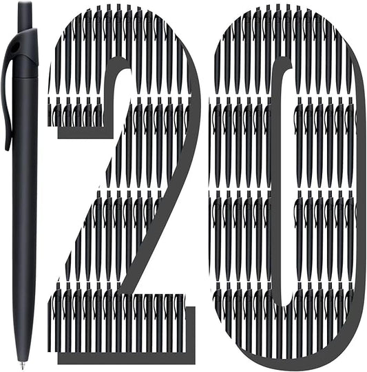 Aozora Pens Bulk 120 Pack Black Click Pens No Bleed Wholesale Retractable Ballpoint Pens Medium Point,Smooth Ink Pens for Journaling School Office Supplies 1.0MM Black Ink