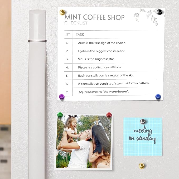Whiteboard Magnets, Green Metal Strong Fridge Magnets, Magnetic Push Pins for Refrigerator, Magnetic Clips Heavy Duty for Office, Classroom, Fridge Accessories, Desk Accessories, 56PCS