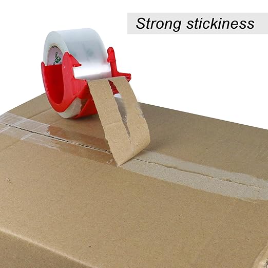 BOMEI PACK Clear Packing Tape, 2.8Mil Thick Heavy Duty Packaging Tape 12Rolls Refills with 1 Dispenser for Box Sealing, Moving and Shipping, 1.88 Inch x 60 Yard, Total 720yds