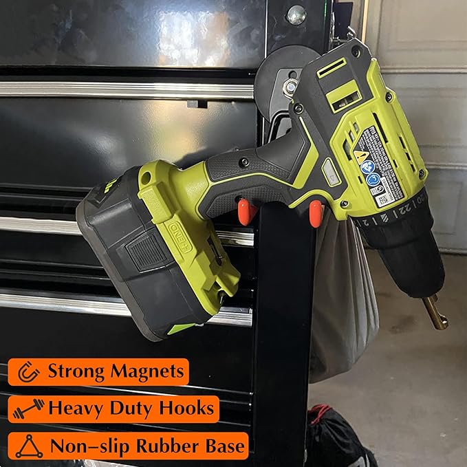 MUTUACTOR Magnetic Hooks,2PCS Large Magnetic Hooks Heavy Duty,Anti-Slip Double Magnet Hooks Garage Storage Utility Hooks for Metal Cabinet Pegboard Garage Basement Organizer