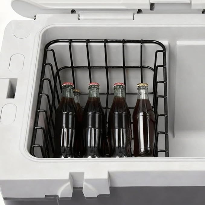 Freezer Storage – Upright Stackable Organizer, Deep Freezer Baskets Storage Bins, Space-Saving Feature for Produce, Vegetables, Fruits, Beverages, Food, Beer, Picnic, Camping, Outdoor