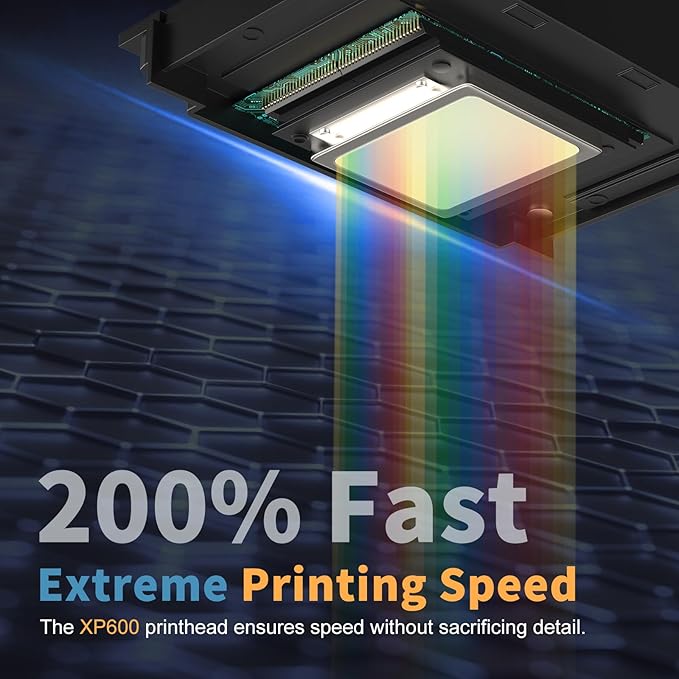 EXPLUX A4 DTF Printer,with XP600 printhead with Anti-Clogging Technology + 200% high Speed Printing,for DIY T-Shirt,Other Textiles,2-Year Ink Included