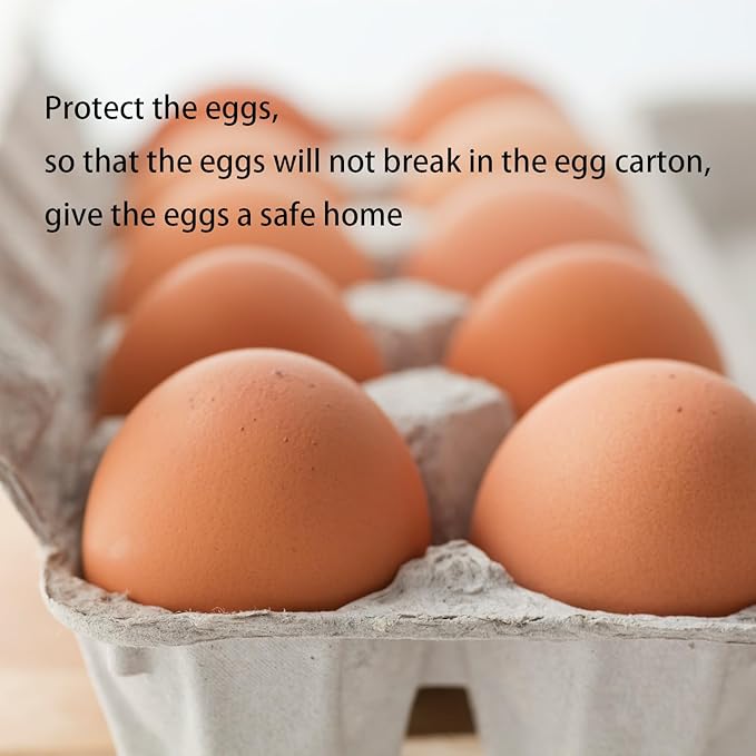 40 Pack Egg Cartons Cheap Bulk, 6 Count Egg Storage Containers Holder, Sturdy Natural Pulp Material Perfect for Storing Extra Eggs