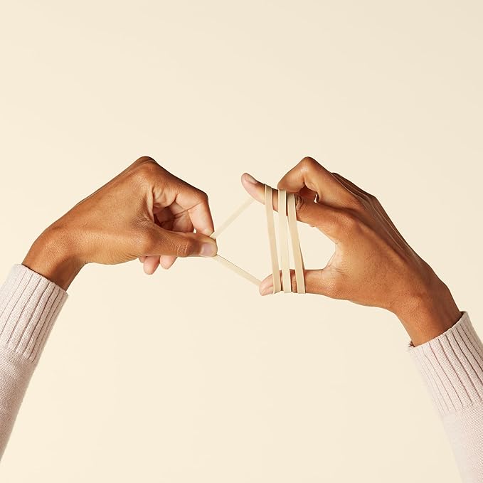 Amazon Basics Rubber Bands, Size 33 (3-1/2 x 1/8 Inch), 600 Bands/1 lb Pack, 3-Pack, Tan