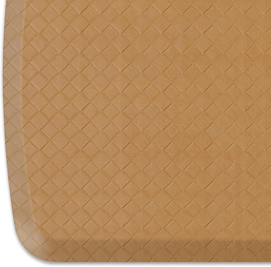 GelPro Elite Premier Gel & Foam Anti-Fatigue Kitchen Floor Comfort Mat, 20" x 72", Basketweave Khaki