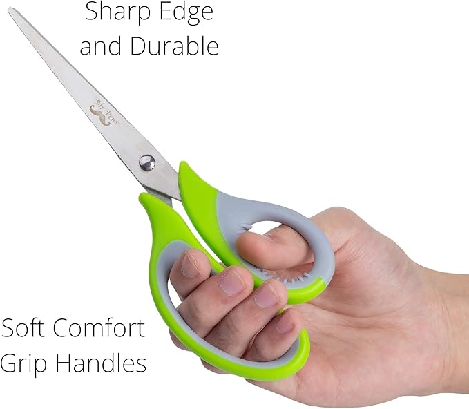 Mr. Pen Multipurpose Scissors - 8 inch, Pack of 4, Sharp Adult Office Scissors for Paper and Fabric