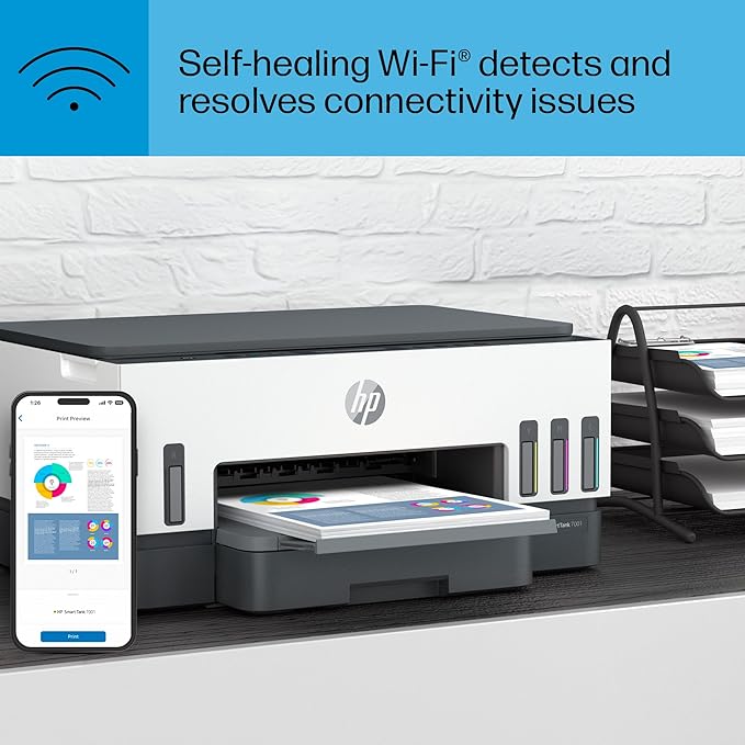 HP Smart Tank 7001 Wireless All-in-One Ink Tank Printer with up to 2 years of ink included (28B49A)