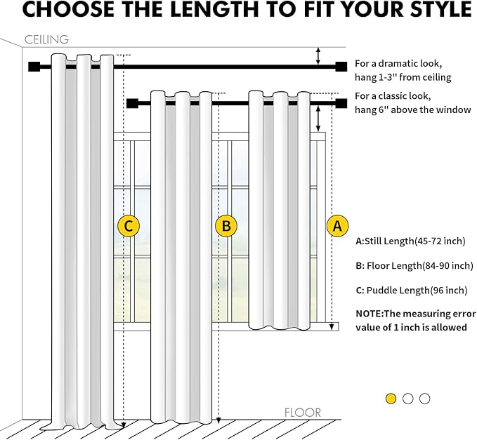 MIULEE Grey Blackout Curtains for Bedroom Living Room 90 Inches Long 2 Panels, Thermal Insulated Room Darkening Drapes Solid Grommet Top Noise Reduction Light Blocking Window Treatments 40x90 Inch
