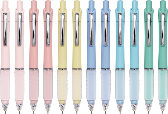 Ball Point Pen Black Ink Ballpoint Pens with Super Soft Grip Medium Point 1.0mm Office Pens (12 pack)