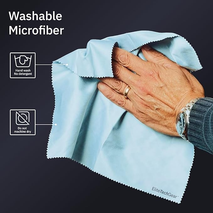 Elite Tech Gear Microfiber Cloth (Blue, 12'' x 12'' (Pack of 8))