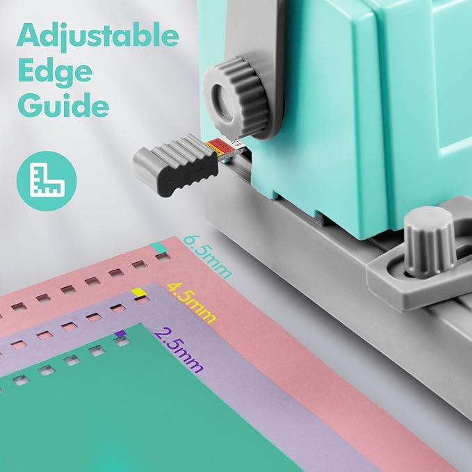 MAKEASY Binding Machine - Wire Binding Machine, 34 Hole, 12 Sheets Punch Capacity, Metal Book Maker Machine with 1 Box Wire Spines & Ring Opener