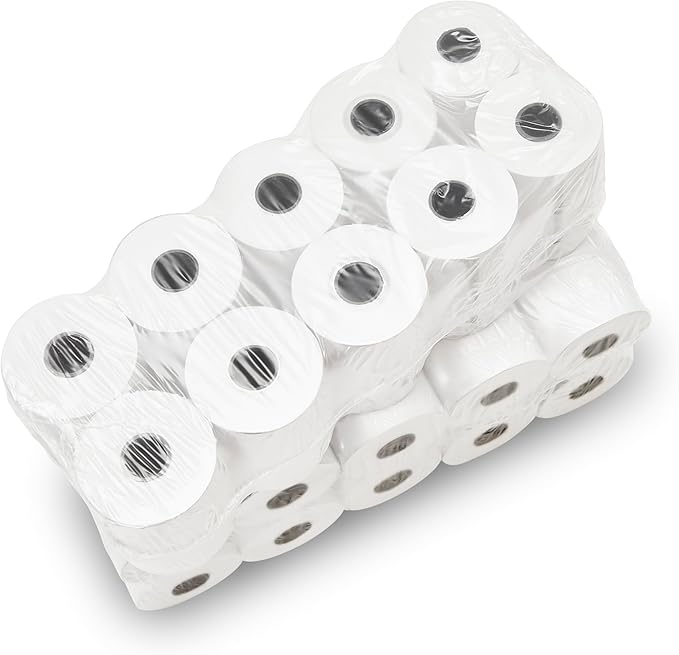 (50 Rolls) 2 1/4 x 85 Thermal Paper Receipt Rolls 2.25 x 85 ft, POS/Cash Register, Fits All Credit Card Terminals, Verifone VX510 VX570 FD50 T4220, BPA Free from ShopSmartOnline