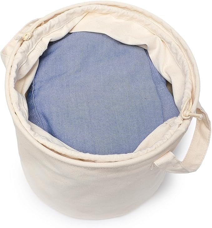 Foldable Storage Bins with Lids Cotton Canvas Rectangular Storage Box Ideal for Organization Lightweight and Durable (10.24 x 10.04)