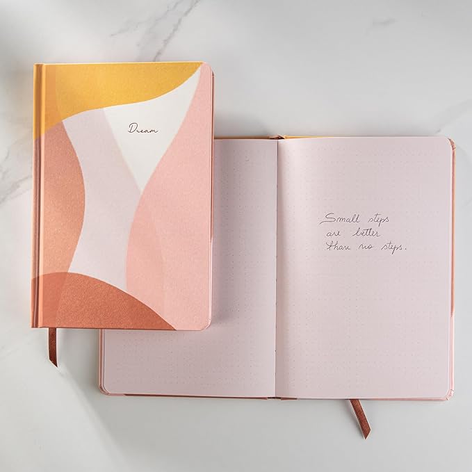 DIVERSEBEE Hardcover Dotted Journal Notebook, Medium A5 (5.8 x 8.3 inches), 192 Pages, Thick Paper, Aesthetic Journals for Writing, Office School Bible Journaling Supplies, Bible Accessories