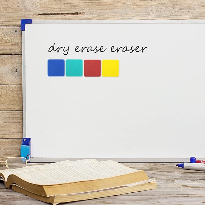 Dry Erase Eraser,24 Pack Magnetic Whiteboard Erasers,Small Dry Erase Board Erasers for Classroom, Home, and Office (24pcs-Square)