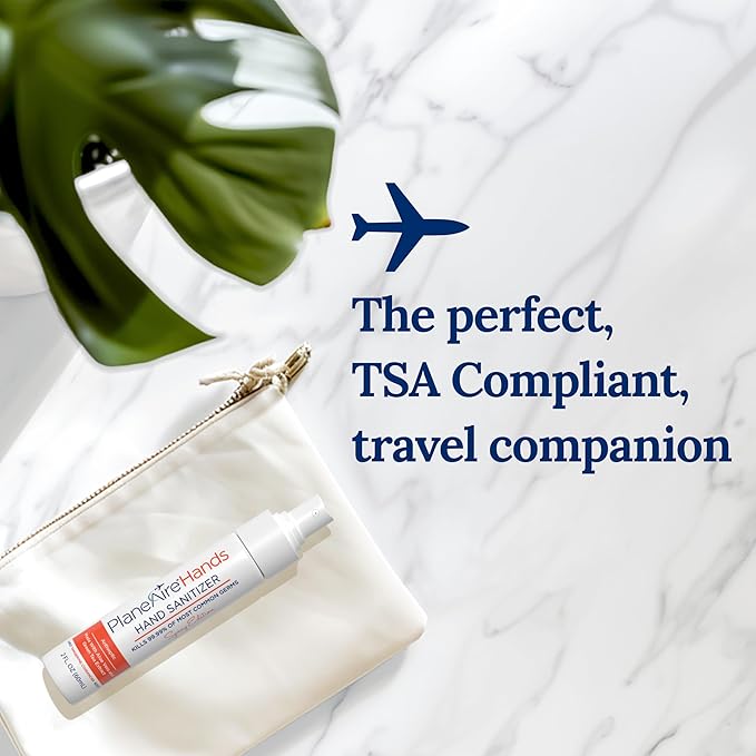 Tangerine Coriander Spray Hand Sanitizer | Travel Size | Hydrate & Cleanse | Made with Aloe Vera & Essential Oils | Green Tea Extract | Scented Travel Hand Sanitizer | Hand Sanitizer Spray | 6-Pack