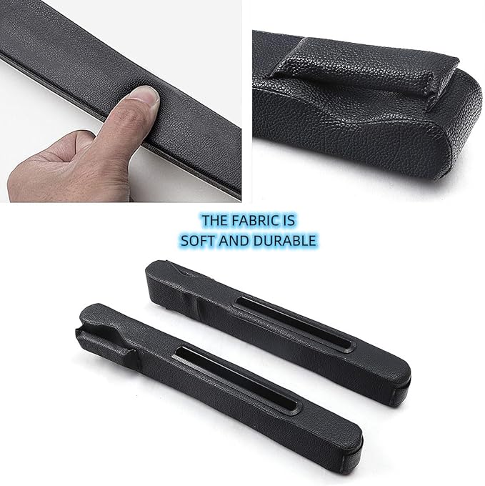 DEEYOTA 2 Pack Car Seat Gap Filler Organizer for Driver Side and Passenger Side Auto Center Console Side Filler Filler for Car Front Seat (Black 2 pcs)