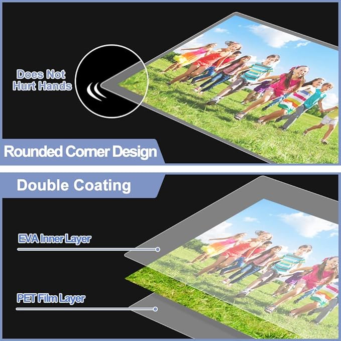 Laminating Sheets, PANDRI 200 Pack 5 Mil Thermal Laminating Pouches Holds 11 x 17 Inch, Plastic Laminator Paper 11.5 x 17.5 Inch, Clear Round Corner