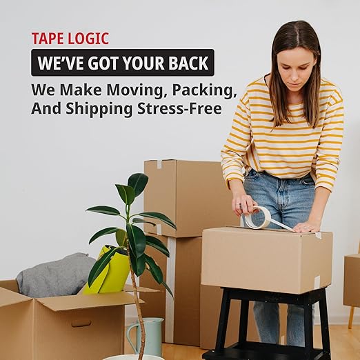 Tape Logic 3" x 55 yds Acrylic Packing Tape 3.5 Mil, Clear (24-Pack) Heavy Duty Packing Tape Rolls for Sealing Boxes at Home, Warehouse, & Office, Supplies for Packaging, Shipping, Moving
