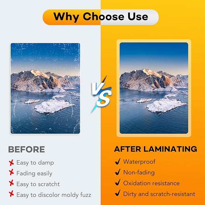 300 Pack Laminating Sheets, 3 Mil, 9 x 11.5 Inches Thermal Laminating Pouches Lamination Sheet Paper for Laminator, Clear, Letter Size, Office and School Supplies