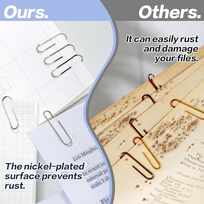 Deli #1 Nonskid Paper Clips, 600 Medium Paper Clips, 6 Boxes of 100 Each, Silver