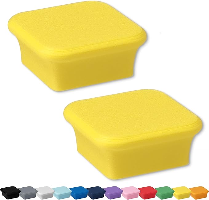 Glassboard Studio MiniBar Magnet - Strong Neodymium Rare Earth Magnets for Fridge, Whiteboard, Locker & Magnetic Glassboards - Crafting & Office Use - Strong Fridge Magnets (Sunshine Yellow, 2)
