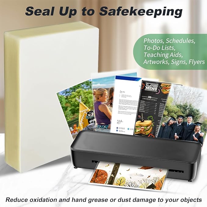 5 Mil Thermal Laminating Sheets 200 Packs, 9” x 11.5” Clear Laminating Pouches Holds 8.5 x 11 Inch Sheet Lamination Plastic Paper for Laminator, School Office Supplies Laminate