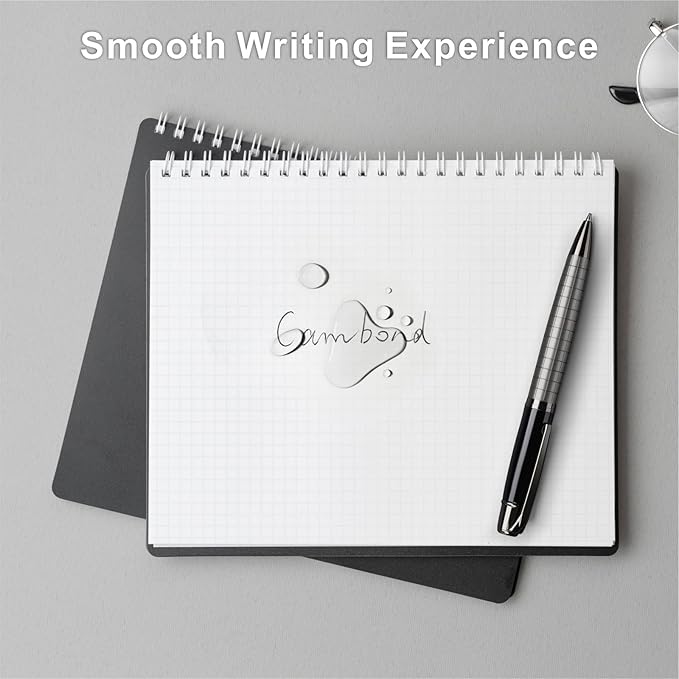 Cambond Ballpoint Pens Black Pens - Bulk Metal Pen for Journaling Gift Business Men Police Flight Attendants 1.0 mm Medium Point Nice Pen, 3 Pens with 6 Refills (Sliver with Black)