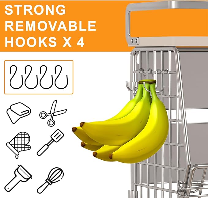 Magnetic Shelf for Fridge,Onion and Potato,Fruit and Vegetable Storage Hanging Basket,Kitchen Counter,RV Laundry Refrigerator Organziers,Magnetic Spice Rack for Refrigerator