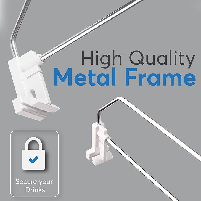 Dwella Drink Organizer for Fridge – 6-Tier Can Dispenser for Fridge, Self-Pushing Drink Dispenser Fridge, Adjustable Width Fridge Cans Organizer, Durable Soda Drink Organizers for Refrigerator